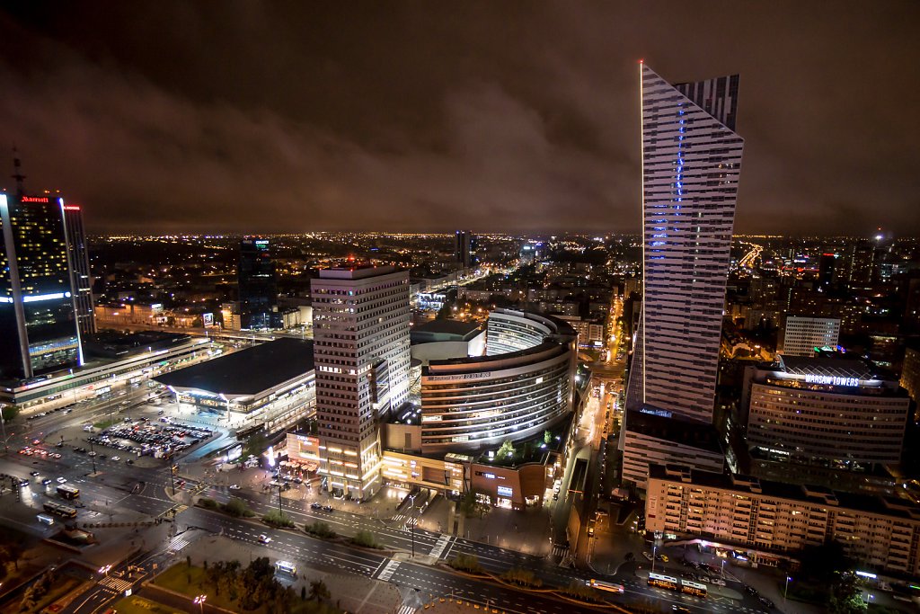 Warsaw by night